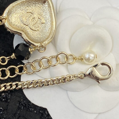 Chanel Mysterious Black Heart Necklace - Image 6