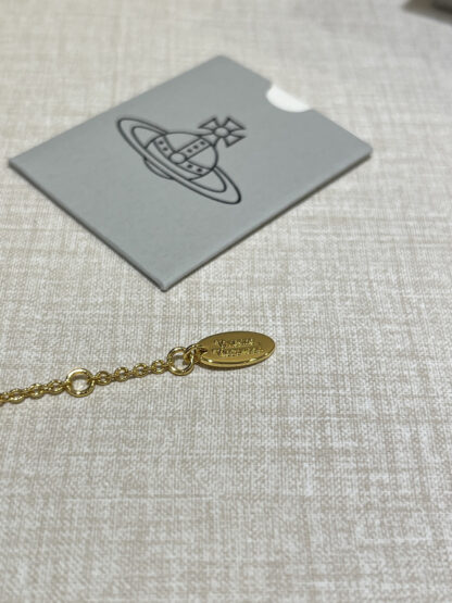 Vivienne Westwood Pearl Cloud Small Saturn Charm Bracelet - Image 6