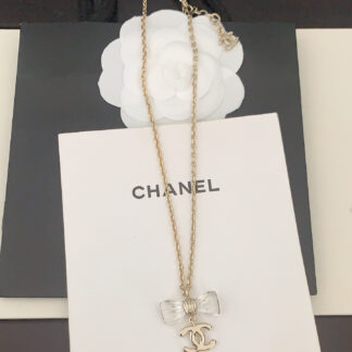 Chanel Transparent Bow Necklace