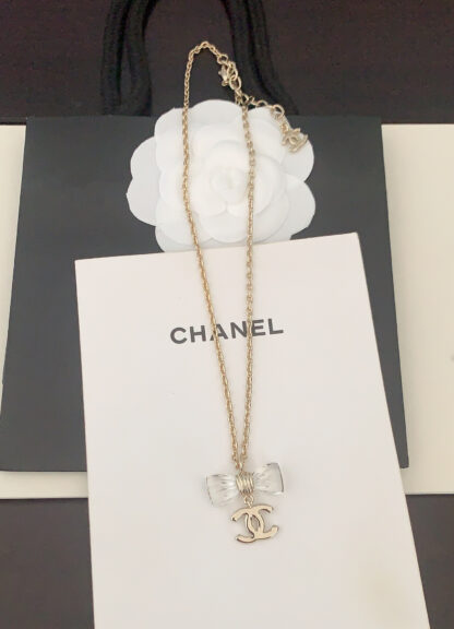 Chanel Transparent Bow Necklace