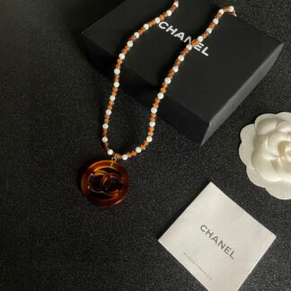 Chanel Pearl Double C Circle Necklace