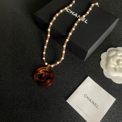 Chanel Pearl Double C Circle Necklace
