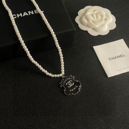 Chanel Pearl Double C Necklace - Image 4