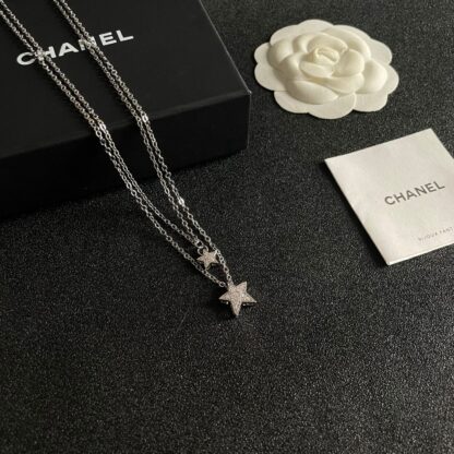 Chanel Vintage Star Letter Necklace - Image 4
