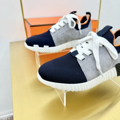 Hermes Spring and Summer Couples British Gray Blue Color Matching Breathable and Durable Sports Casual Shoes - Image 6