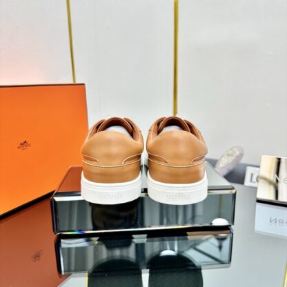 Hermes light brown couple's lace-up thick-soled fashionable casual shoes - Image 6