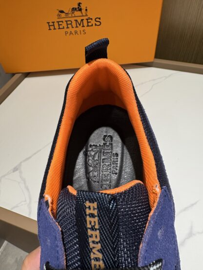 Hermès men's blue and black breathable sports shoes - Image 7