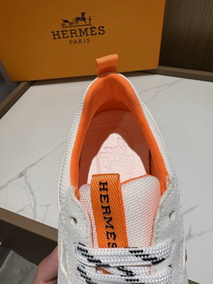 Hermès men's white and gray breathable sports shoes - Image 7
