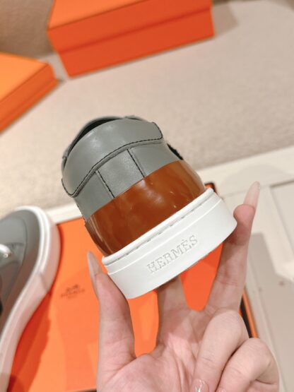 Hermes gray and black couple fashion casual skateboard shoes - Image 7