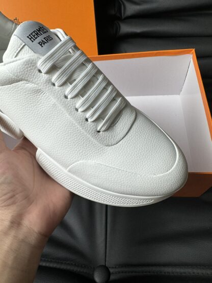 Hermès White Premium Ultra Lightweight Sneakers - Image 7