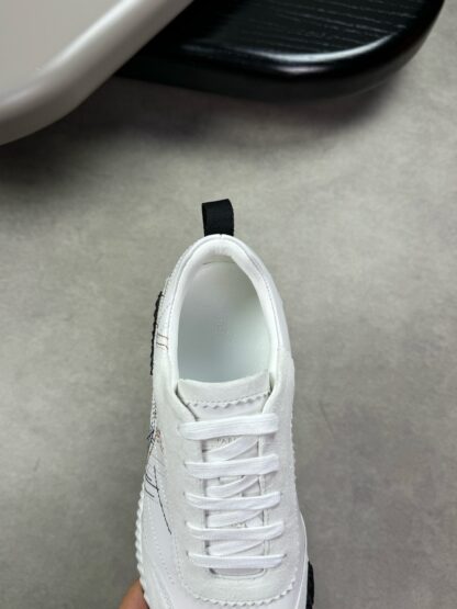 Hermès white embroidered brand temperament thick-soled casual shoes - Image 7