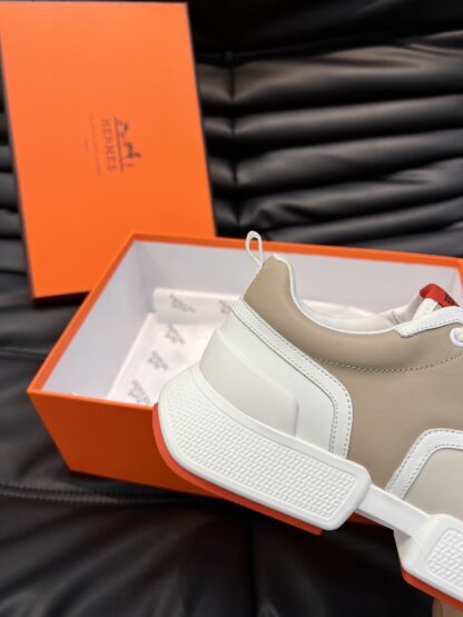 Hermes men's white apricot soft and comfortable casual sports shoes - Image 7