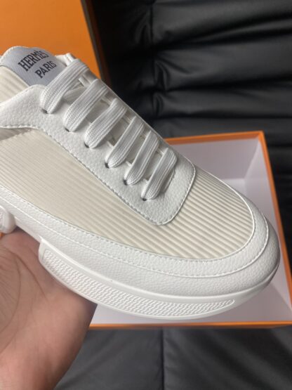 Hermès men's comfortable soft off-white casual sports shoes - Image 7