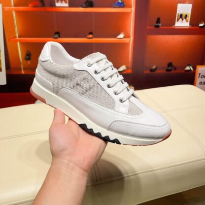 Hermes France Paris catwalk white breathable classic casual shoes - Image 7