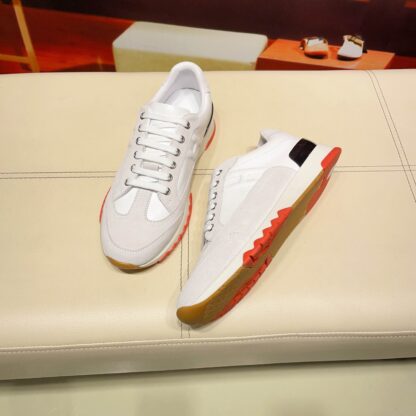 Hermès France Paris catwalk white and gray classic casual shoes - Image 7