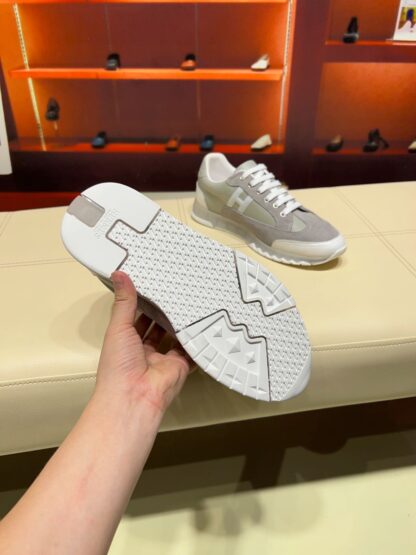 Hermes green grey French Paris catwalk simple casual shoes - Image 7