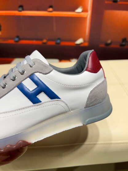 Hermes blue-grey French Paris catwalk simple casual shoes - Image 7