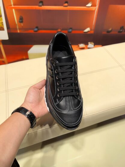 Hermes black French Paris catwalk simple casual shoes - Image 7