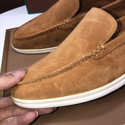 Hermès couple brown high-end classic loafers - Image 7