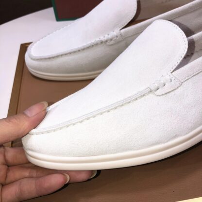 Hermès couple white high-end classic loafers - Image 7