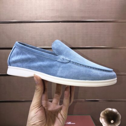 Hermès couple's sky blue high-end classic loafers - Image 6