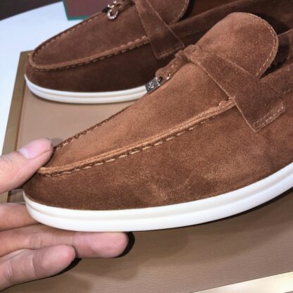 Hermès dark brown couple's high-end classic loafers - Image 7