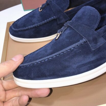 Hermès blue and black couple's high-end classic loafers - Image 7