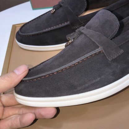 Hermes light black couple's high-end classic loafers - Image 7