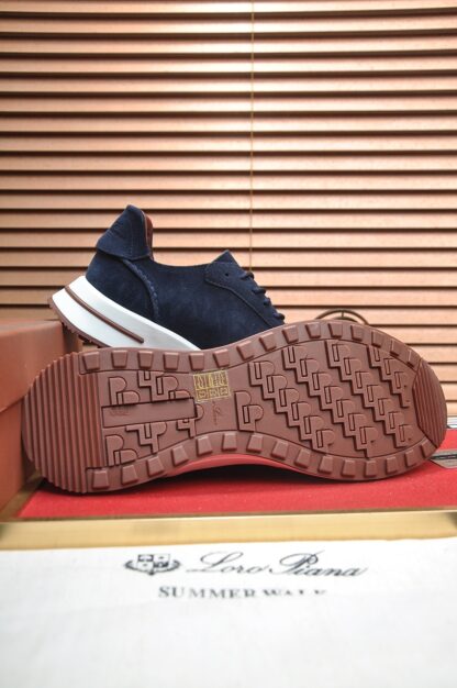 Hermès classic dark blue cashmere sneakers - Image 7