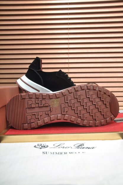 Hermès classic black and brown cashmere sneakers - Image 7