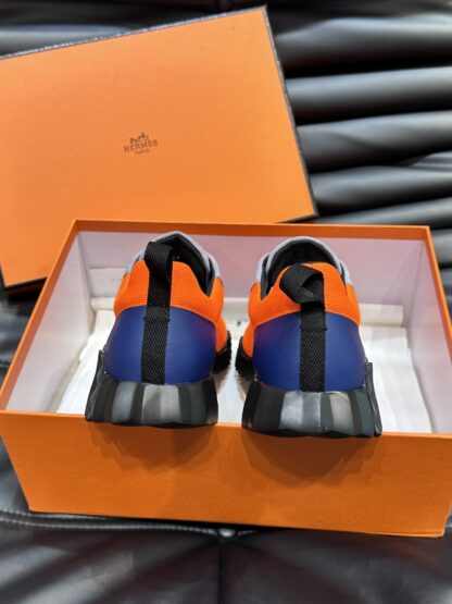 Hermès Men's Gray Orange All-match Casual Sports Shoes - Image 7
