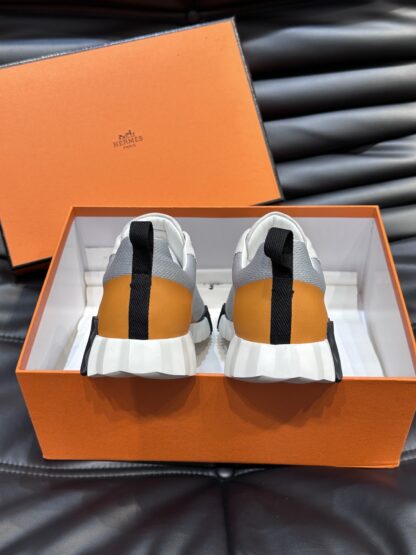 Hermès men's orange gray versatile casual sports shoes - Image 7