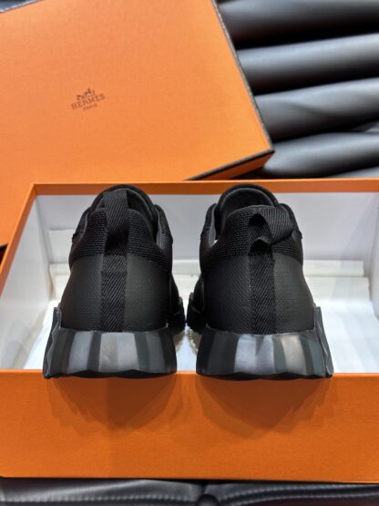 Hermès men's black versatile casual sneakers - Image 7