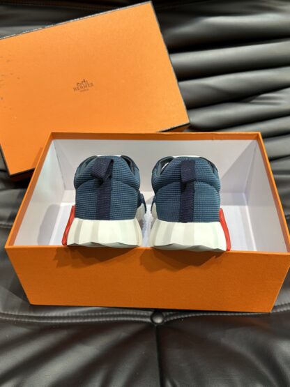 Hermes dark blue breathable versatile casual sports shoes - Image 7
