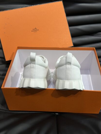 Hermes white fashion casual sneakers - Image 7