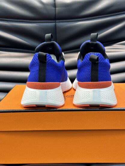 Hermes high-end men's fashion blue and black casual breathable simple sports shoes - Image 7