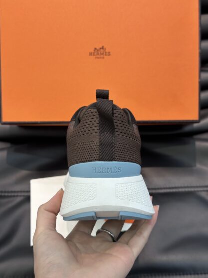 Hermes men's brown comfortable breathable simple casual sports shoes - Image 7