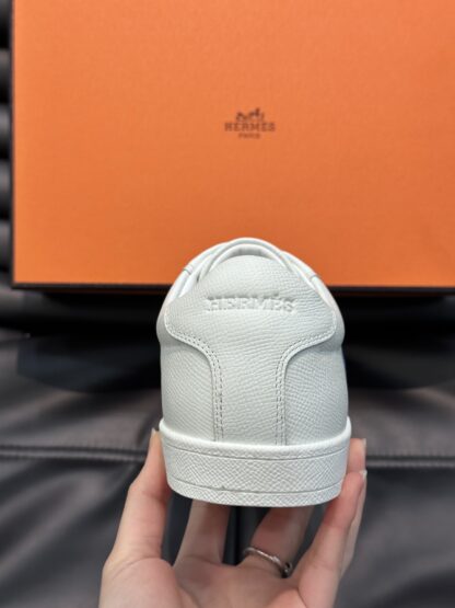 Hermès men's lightweight low-top white and blue casual sports shoes - Image 7