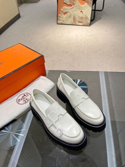 Hermes thick-soled Kelly comfortable loafers - Image 7