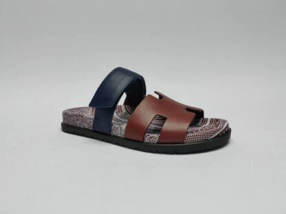 Hermès classic red and brown couple woven slippers - Image 7