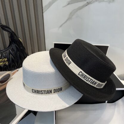 Dior all-match flat straw hat - Image 8