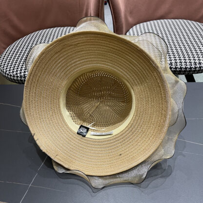 Dior high-end elegant wide-brimmed sun hat - Image 7
