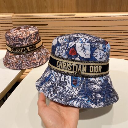 Dior classic casual versatile floral bucket hat - Image 8