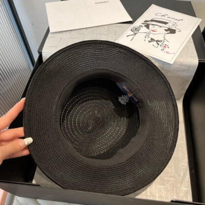 Louis Vuitton Gold and Straw Hat - Image 7