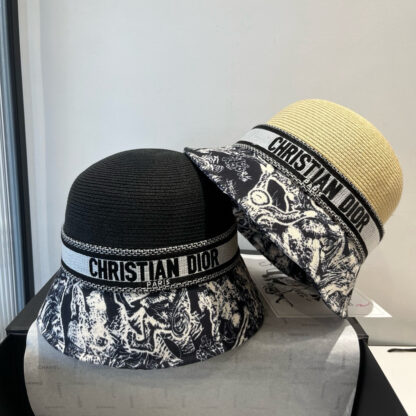 Dior old flower fashion straw hat - Image 8