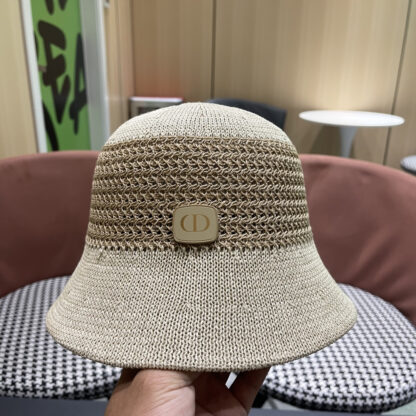 Dior hollow sun protection contrast color sun hat - Image 8