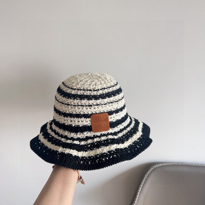 Dior colorblock woven simple bucket hat - Image 8