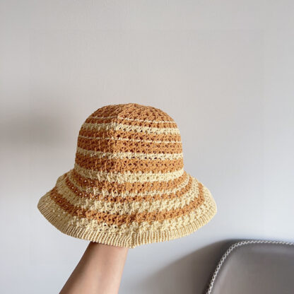 Dior colorblock woven simple bucket hat - Image 8