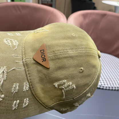 Dior ripped triangle logo baseball cap - Image 8