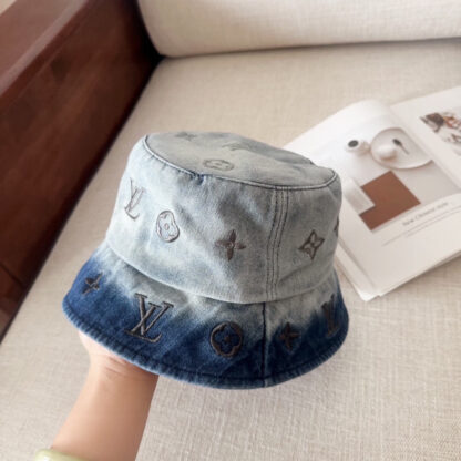 Louis Vuitton stylish high-end denim bucket hat - Image 7